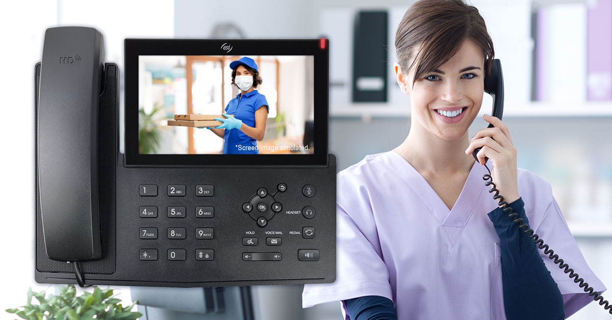 Vet on Phone With Delivery Person